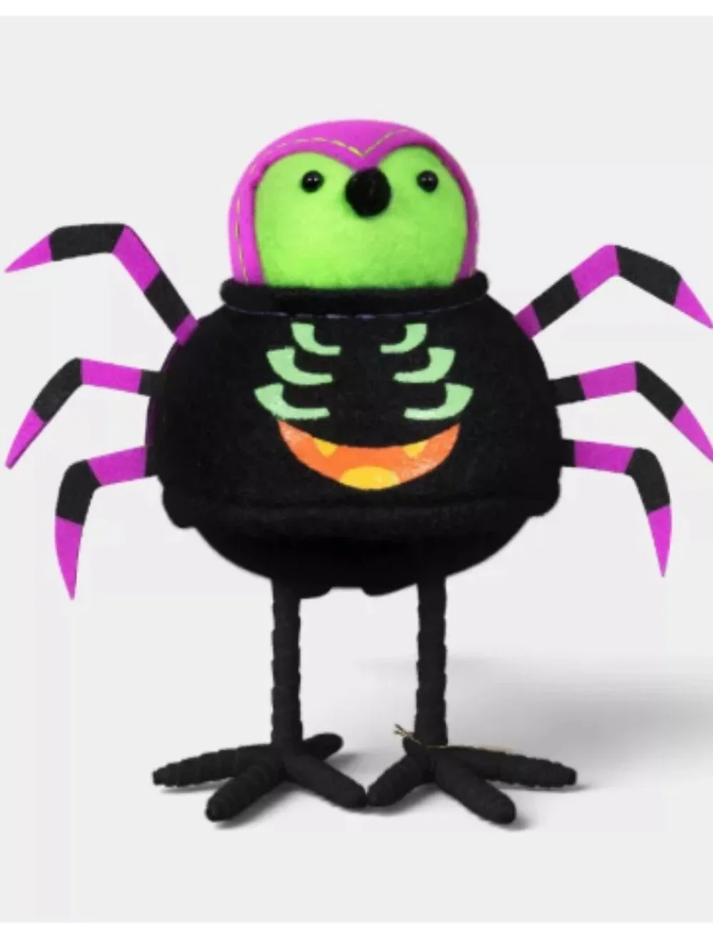 NWT Featherly Friends 'Crawsly' Spider Bird Fabric Figurine - Hyde and EEK!